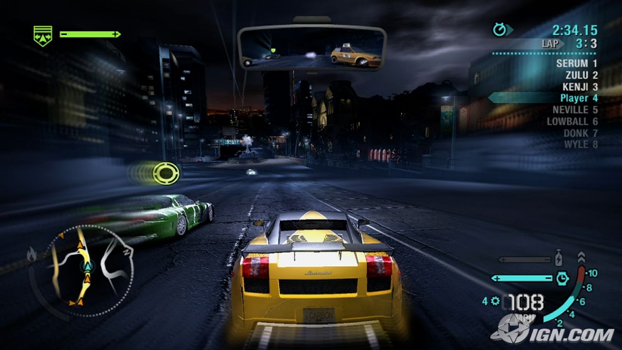 need for speed carbon cars