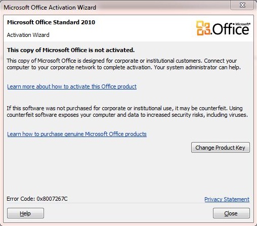 office product activation failed fix